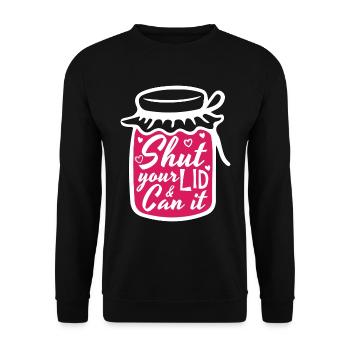 Canning Shut Your Lid & Can It Homesteader Canner - Unisex Sweatshirt - black - Front - Alina (178cm) & Michal (187cm)