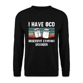 Mise en conserve J’ai un TOC obsessionnel rétro conservation des aliments - Sweat-shirt Unisexe - noir - Devant - Alina (178cm) & Michal (187cm)