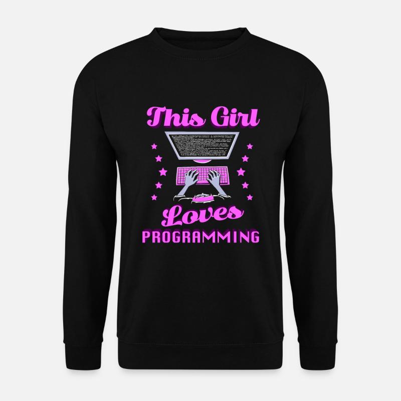 Développeur Coder Programmeur Girl - Sweat-shirt Unisexe - noir