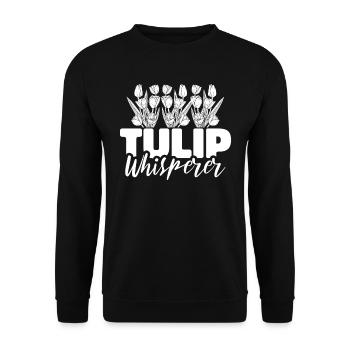 Tulpen Flüsterer Tulpen - Unisex Pullover - Schwarz - Vorne - Alina (178cm) & Michal (187cm)
