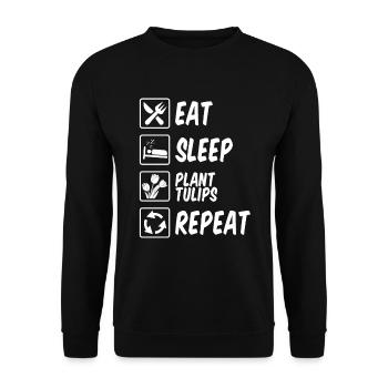 Tulipes mangeant des tulipes endormies - Sweat-shirt Unisexe - noir - Devant - Alina (178cm) & Michal (187cm)