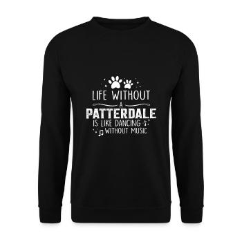 Life without Patterdale - Unisex Sweatshirt - black - Front - Alina (178cm) & Michal (187cm)