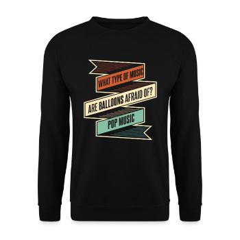 Music Teacher Music Teacher Funny - Unisex Sweatshirt - black - Front - Alina (178cm) & Michal (187cm)
