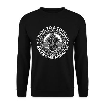 Christ Christianisme - Sweat-shirt Unisexe - noir - Devant - Alina (178cm) & Michal (187cm)