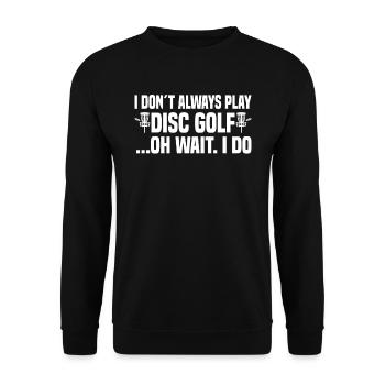 Disc Golf Frisbee Golf - Unisex Sweatshirt - black - Front - Alina (178cm) & Michal (187cm)