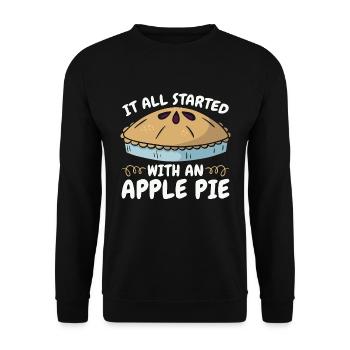 Apple Pie It All Started With Baking Apple Fruit - Unisex Sweatshirt - black - Front - Alina (178cm) & Michal (187cm)