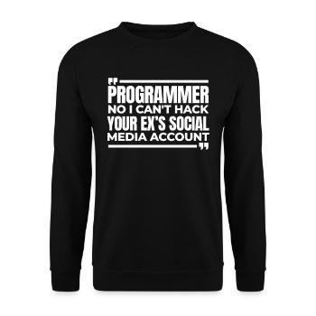Developer Coder Programmer Funny - Unisex Sweatshirt - black - Front - Alina (178cm) & Michal (187cm)