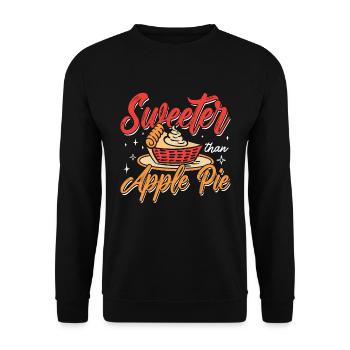 Apple Pie Sweeter Than Apple Pie Pastries Fruit - Unisex Sweatshirt - black - Front - Alina (178cm) & Michal (187cm)
