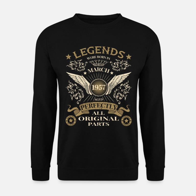 66. Geburtstag 66 Jahre runder Geburtstag 1957 - Unisex Pullover - Schwarz