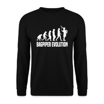 Bagpipes Bagpiper Musical Instrument - Unisex Sweatshirt - black - Front - Alina (178cm) & Michal (187cm)