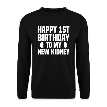 Kidney Organ Donor - Unisex Sweatshirt - black - Front - Alina (178cm) & Michal (187cm)