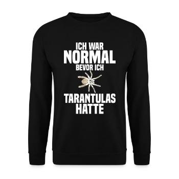 Vogelspinne Haustier Spinnentier - Unisex Pullover - Schwarz - Vorne - Alina (178cm) & Michal (187cm)