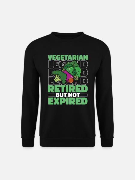 Vegetarian Retired vegetarian - Unisex Sweatshirt - black