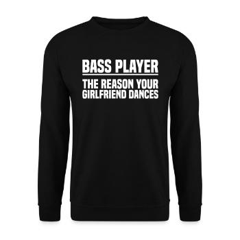 Bassiste Guitariste Musique - Sweat-shirt Unisexe - noir - Devant - Alina (178cm) & Michal (187cm)