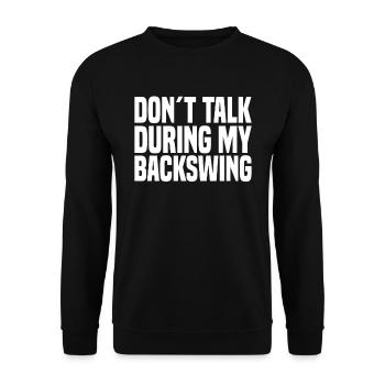 Golf Ball Golf Clubs - Unisex Sweatshirt - black - Front - Alina (178cm) & Michal (187cm)