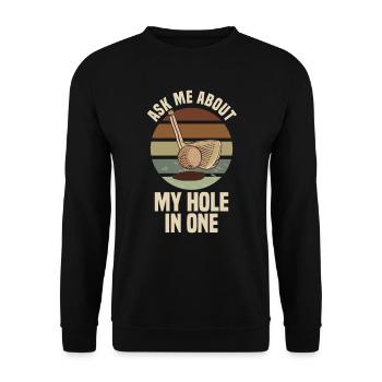 Golf course Golfers Golfers - Unisex Sweatshirt - black - Front - Alina (178cm) & Michal (187cm)