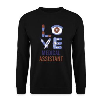 Emergency Nurse - Unisex Sweatshirt - black - Front - Alina (178cm) & Michal (187cm)