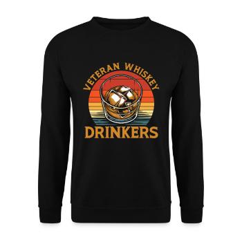 Whisky Whiskey - Unisex Sweatshirt - black - Front - Alina (178cm) & Michal (187cm)