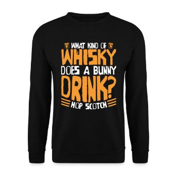 Whisky Whiskey Lustig - Unisex Pullover - Schwarz - Vorne - Alina (178cm) & Michal (187cm)