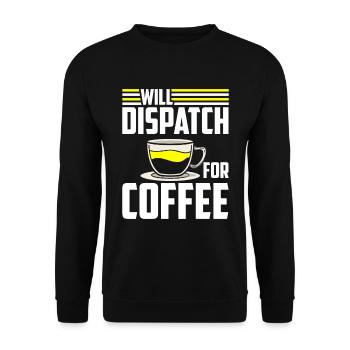 Emergency call control center coffee - Unisex Sweatshirt - black - Front - Alina (178cm) & Michal (187cm)