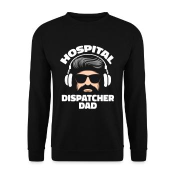 Emergency call control center operations center Papa - Unisex Sweatshirt - black - Front - Alina (178cm) & Michal (187cm)