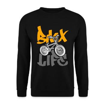 BMX Racing BMX Life Bicyclette Cyclist Bike Racing - Unisex Sweatshirt - black - Front - Alina (178cm) & Michal (187cm)