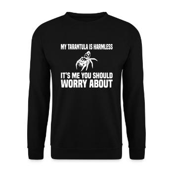 Tarantula Pet Arachnid - Unisex Sweatshirt - black - Front - Alina (178cm) & Michal (187cm)