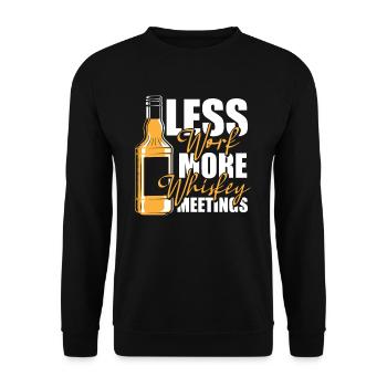 Whisky Whisky Humour - Sweat-shirt Unisexe - noir - Devant - Alina (178cm) & Michal (187cm)