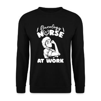 Nurse Stethoscope - Unisex Sweatshirt - black - Front - Alina (178cm) & Michal (187cm)