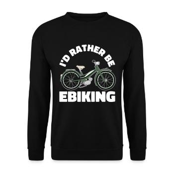 E Bike Electric Bike - Unisex Sweatshirt - black - Front - Alina (178cm) & Michal (187cm)