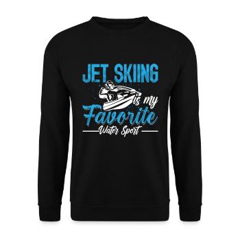Jet Ski Mon Bateau à moteur préféré Skieur - Sweat-shirt Unisexe - noir - Devant - Alina (178cm) & Michal (187cm)