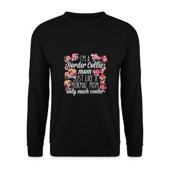 Border Collie Maman - Sweat-shirt Unisexe - noir - Devant - Alina (178cm) & Michal (187cm)