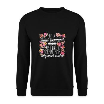 Maman Saint-Bernard - Sweat-shirt Unisexe - noir - Devant - Alina (178cm) & Michal (187cm)