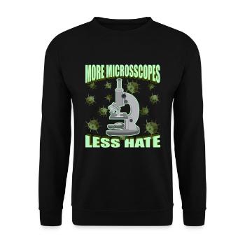 Biologie Biologe Mikroskop - Unisex Pullover - Schwarz - Vorne - Alina (178cm) & Michal (187cm)