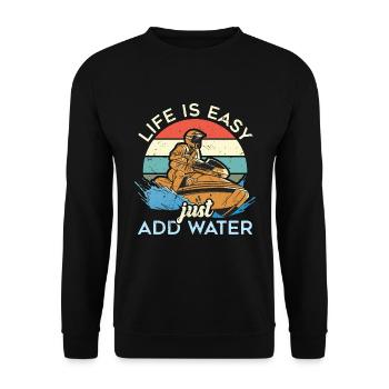 Jet Skiing Life Is Easy Just Add Jetskis Jet Skier - Unisex Sweatshirt - black - Front - Alina (178cm) & Michal (187cm)