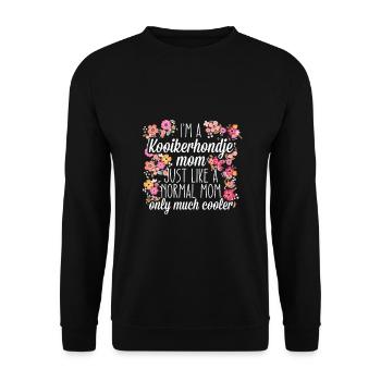 Kooikerhondje maman - Sweat-shirt Unisexe - noir - Devant - Alina (178cm) & Michal (187cm)