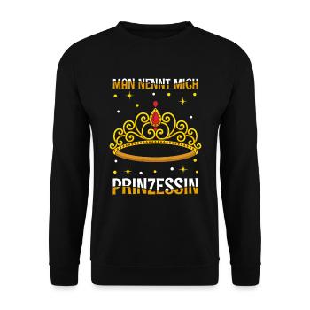 Prinzessin Krone - Unisex Pullover - Schwarz - Vorne - Alina (178cm) & Michal (187cm)