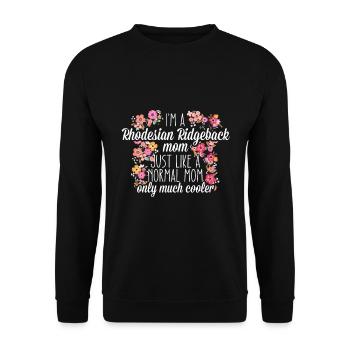 Rhodesian Ridgeback Mom - Unisex Sweatshirt - black - Front - Alina (178cm) & Michal (187cm)