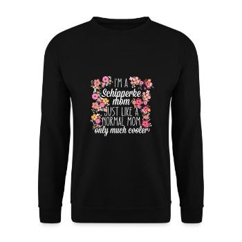 Maman Schipperke - Sweat-shirt Unisexe - noir - Devant - Alina (178cm) & Michal (187cm)