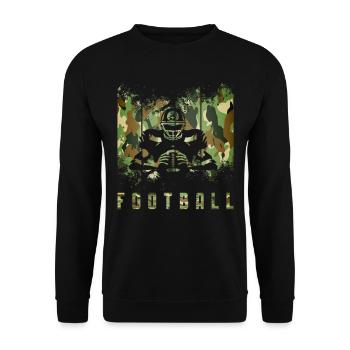 Football Player Coach American Football - Unisex Sweatshirt - black - Front - Alina (178cm) & Michal (187cm)