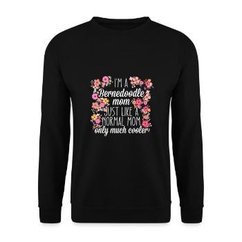 Bernedoodle Mom - Unisex Sweatshirt - black - Front - Alina (178cm) & Michal (187cm)