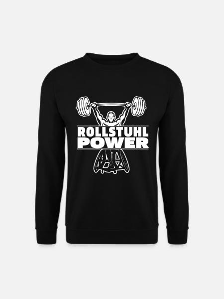 Rollstuhl Rollstuhlfahrer Leistung - Unisex Pullover - Schwarz