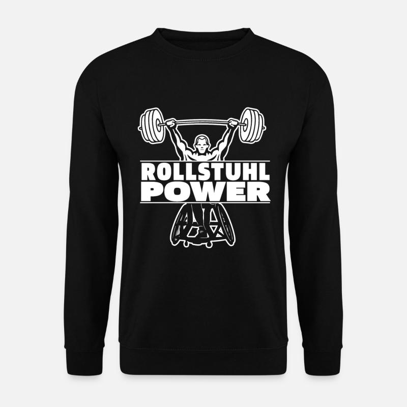 Rollstuhl Rollstuhlfahrer Leistung - Unisex Pullover - Schwarz