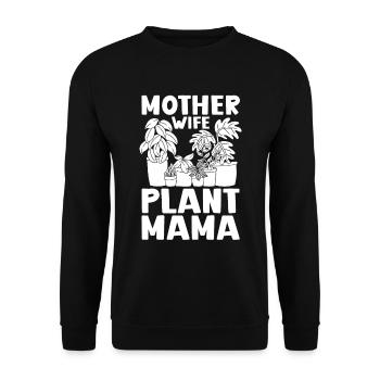 Hobbygärtner Garten Mutter Gärtnerische Mama - Unisex Pullover - Schwarz - Vorne - Alina (178cm) & Michal (187cm)