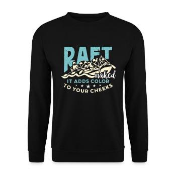 Rafting Raft nu Il ajoute de la couleur Kayak Boating - Sweat-shirt Unisexe - noir - Devant - Alina (178cm) & Michal (187cm)