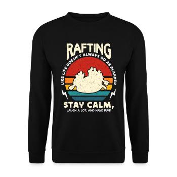 Rafting comme la vie ne va pas toujours en rafting - Sweat-shirt Unisexe - noir - Devant - Alina (178cm) & Michal (187cm)