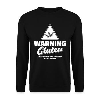 Glutenfrei Humor - Unisex Pullover - Schwarz - Vorne - Alina (178cm) & Michal (187cm)