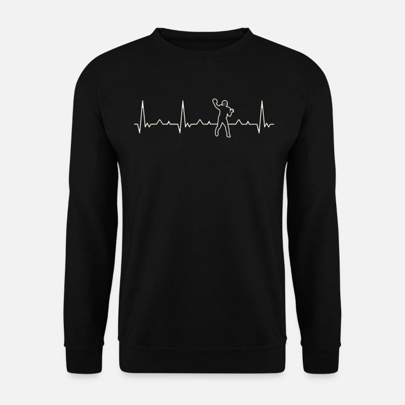 Quarterback Wurf American Football. Herz. Liebe. - Unisex Pullover - Schwarz