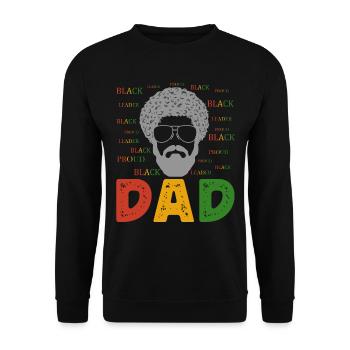 Fier père noir père africain - Sweat-shirt Unisexe - noir - Devant - Alina (178cm) & Michal (187cm)