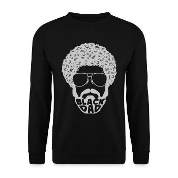 African Father Papa Africa King Black - Unisex Sweatshirt - black - Front - Alina (178cm) & Michal (187cm)